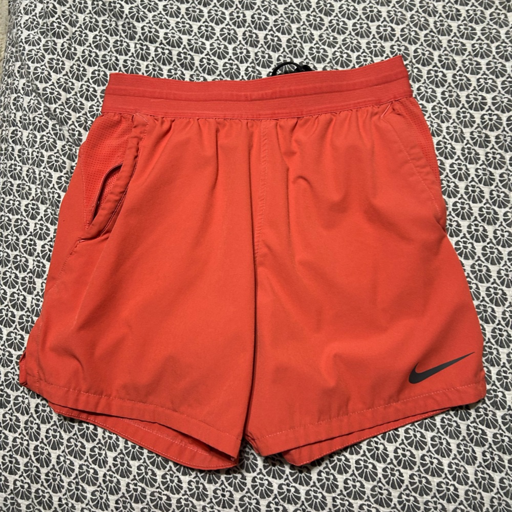 Nike Pro Bright Red/Orange Sports Shorts